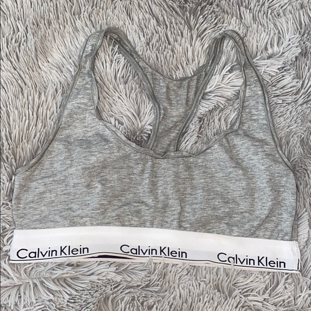 Calvin Klein Heather gray sports bra